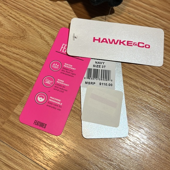 NWT HAWKE&Co hooded winter coat blue sz 3T - Picture 3 of 11